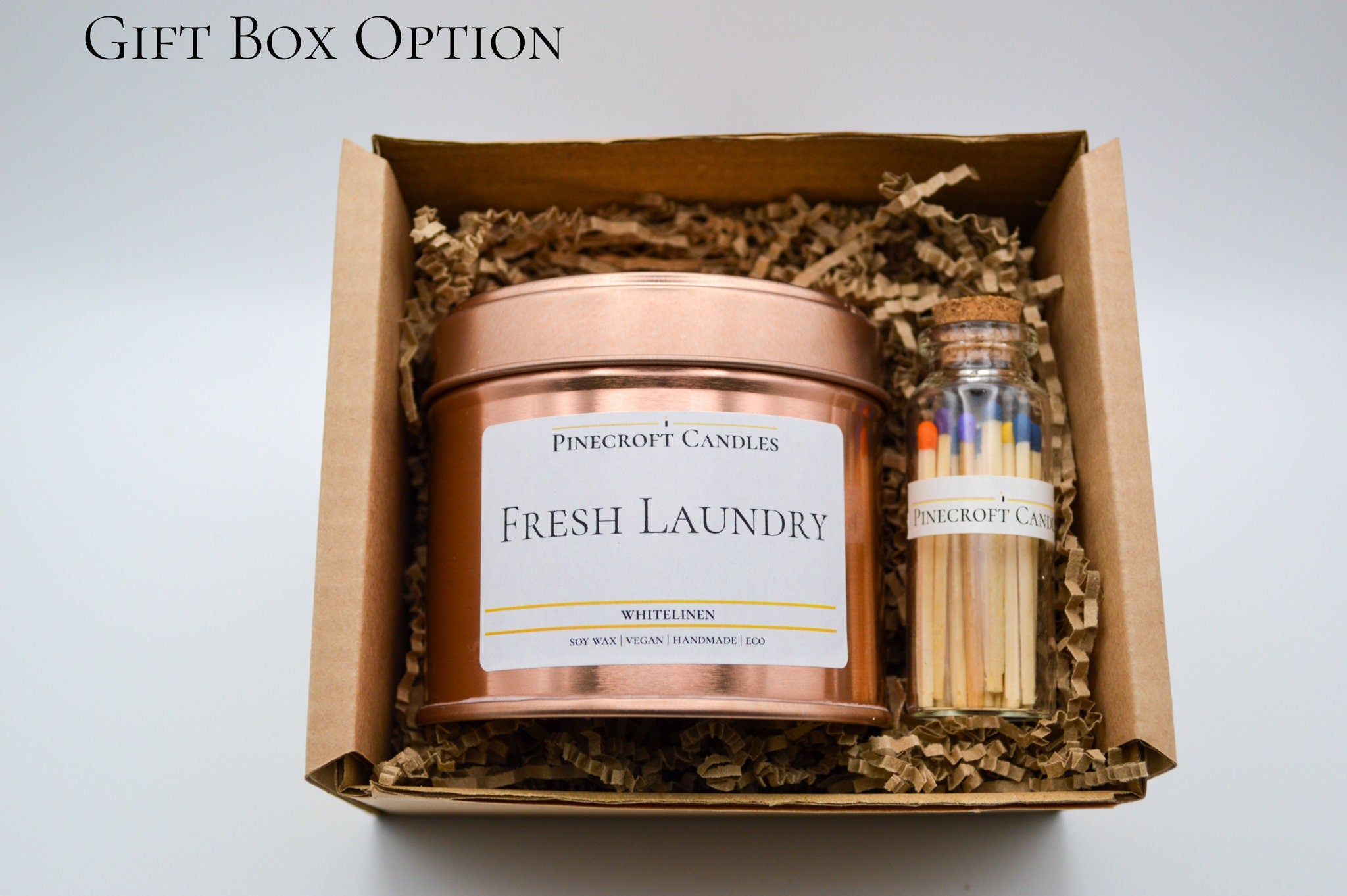 Spring Fresh Laundry Scented Large 220ml Rose Gold Handmade Vegan Friendly Premium Soy Candle