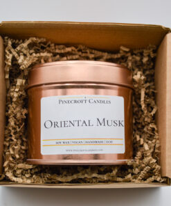 oriental musk soy wax candle | home decor, uk handmade (220ml)