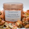 Leather & Tobacco Candle: Handmade Soy Wax, Masculine Library Scent il fullxfull.7184892089 cnn4.jpg